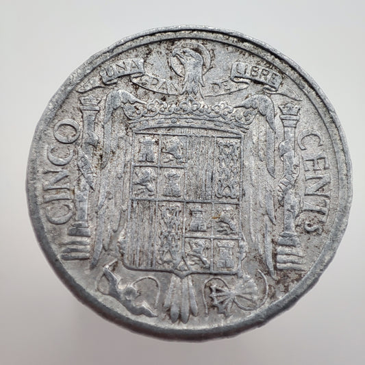 1940 Spain 5 Centimos (Iberian Rider)