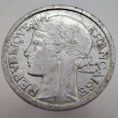 1945 France 1 Franc (Light Type)