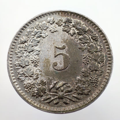 1958 Switzerland 5 Rappen (Libertas)