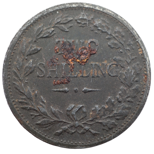 UK Vintage Spielgeld 2 Iron Shillings, Card Game Currency