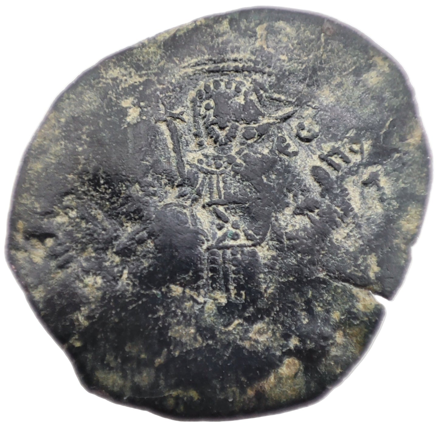 1185-11195CE Byzantine Empire Aspron Trachy - Isaac II Angelos