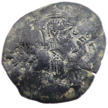 1185-11195CE Byzantine Empire Aspron Trachy - Isaac II Angelos