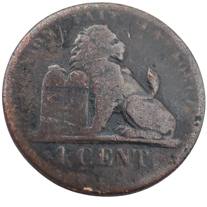 1862 Belgium 1 Centime, Leopold I
