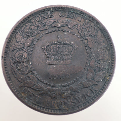 Canada New Brunswick 1864 1 Cent - Graffiti