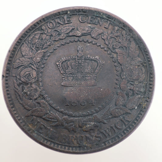 Canada New Brunswick 1864 1 Cent - Graffiti