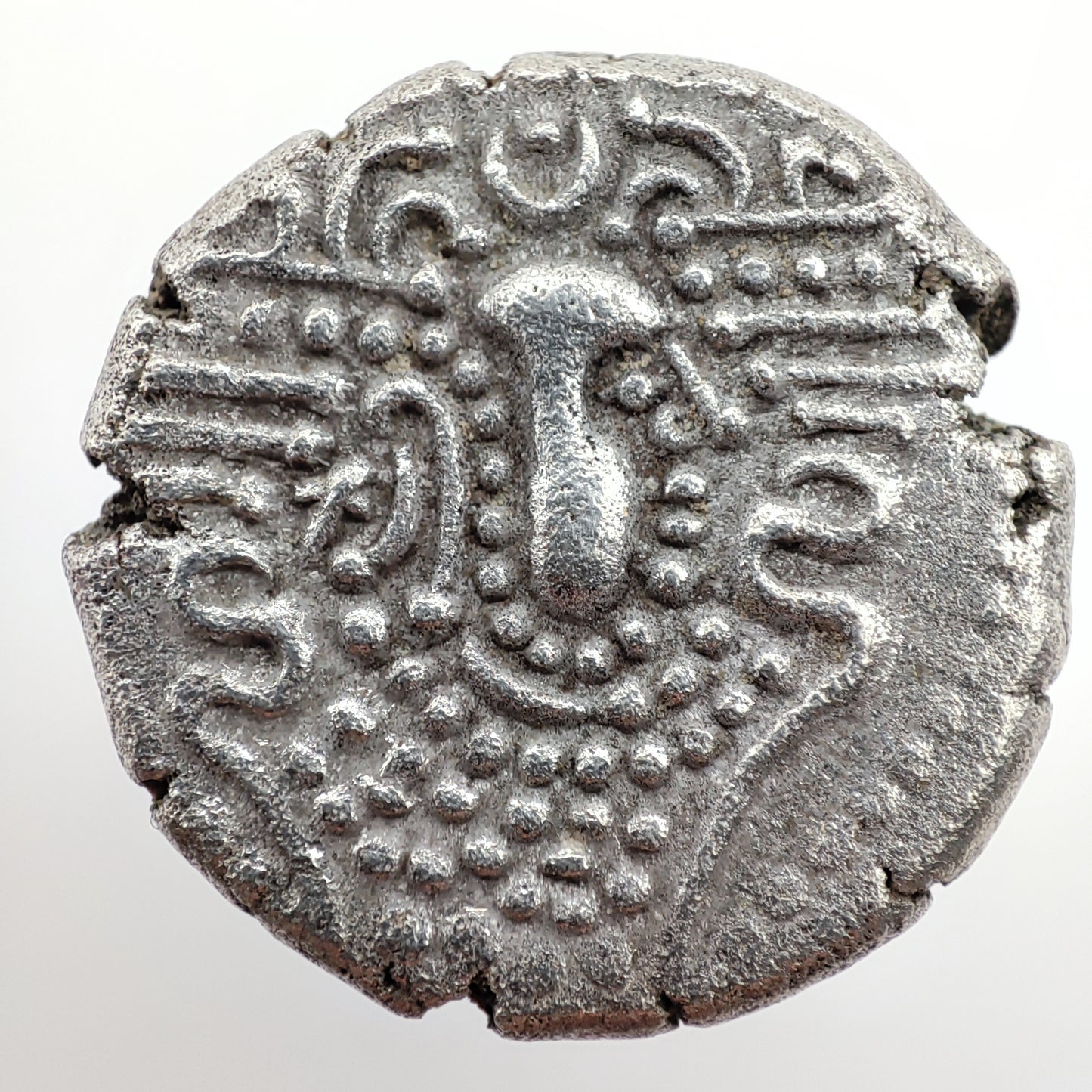 Chalukyas of Gujarat: Silver Gadhaiya Paisa (Drachm) Anonymous Issue c. 1030-1120CE