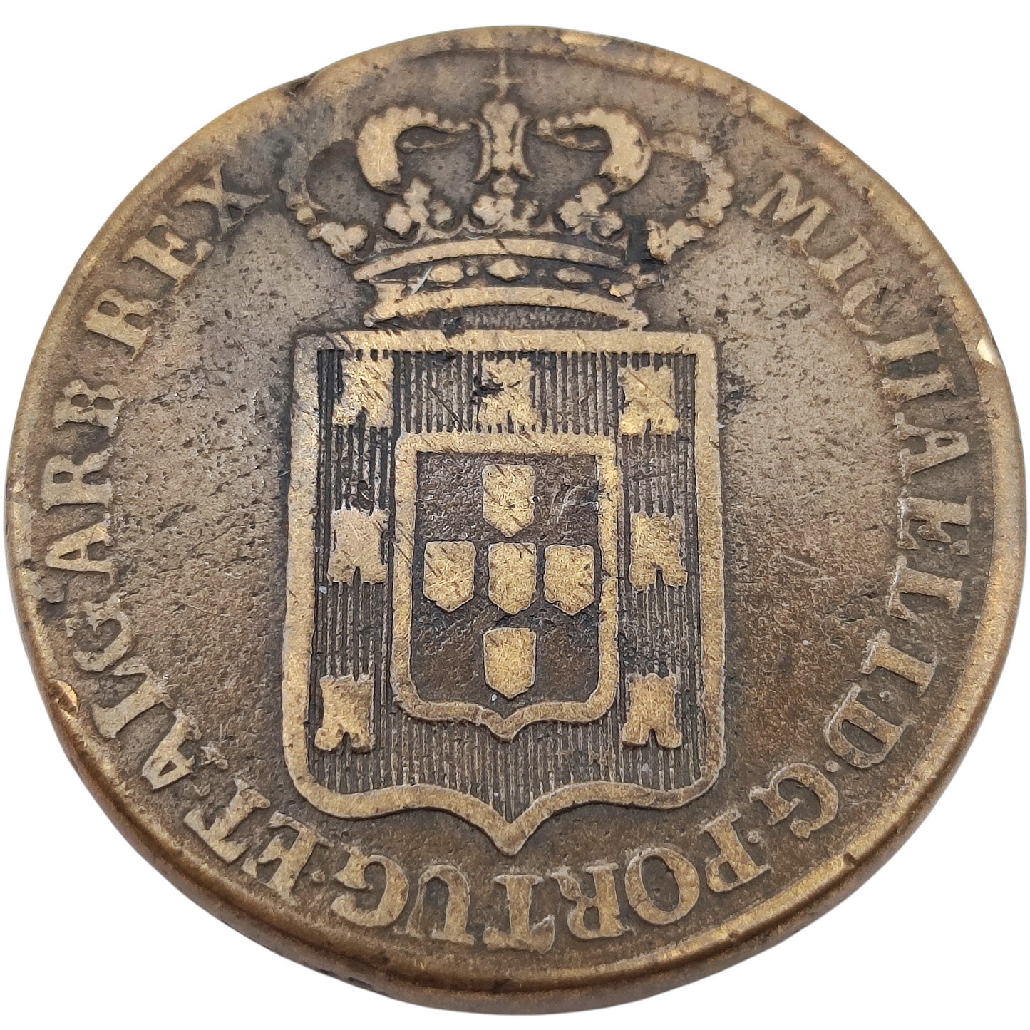 1830 Republic of Portugal Pataco (40 Réis) Large Coin, Miguel I