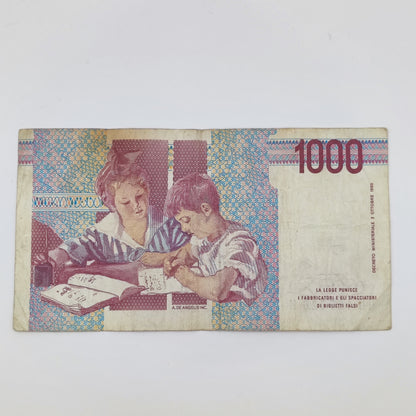 1998 Italy 1000 Lire (Montessori), Fazio & Amici, HG Prefix