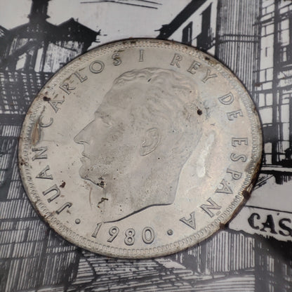 1982 Spain World Cup 100 Pesetas - Restaurante Casa Paco Display Case