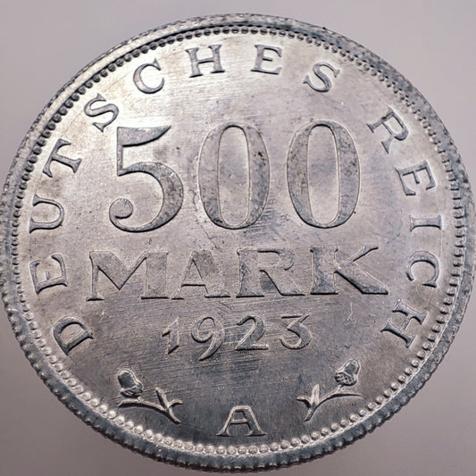 Germany 500 Mark 1923 (Aluminium Notgeld) Berlin mint