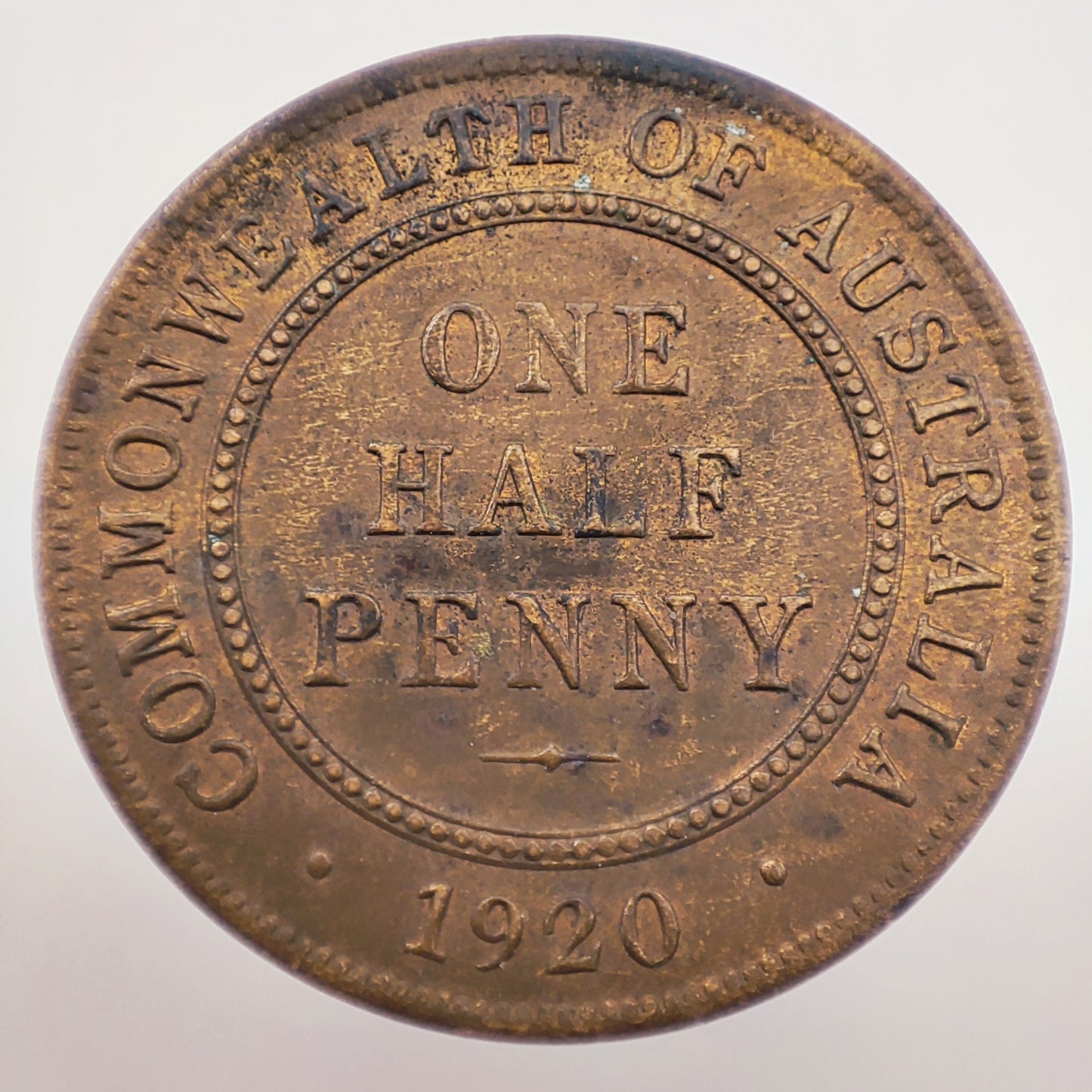 Commonwealth Of Australia 1920 1/2 Penny (Sydney mint)