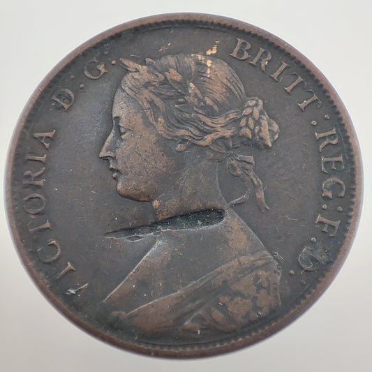 Canada New Brunswick 1864 1 Cent - Graffiti