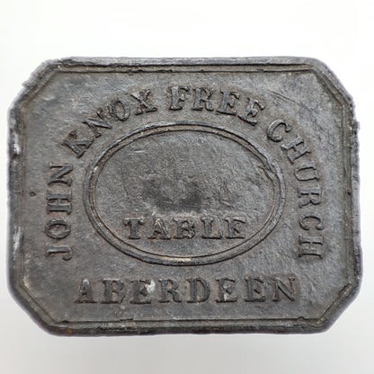 19th c. Scottish Communion Token - John Knox Church Aberdeen