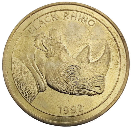 1992 UK Natwest World Savers Medal - Black Rhino
