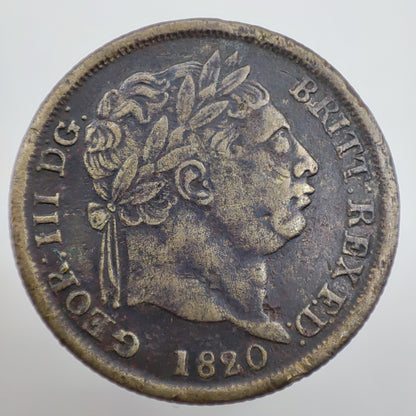 1820 George III 1 Shilling - Contemporary Counterfeit