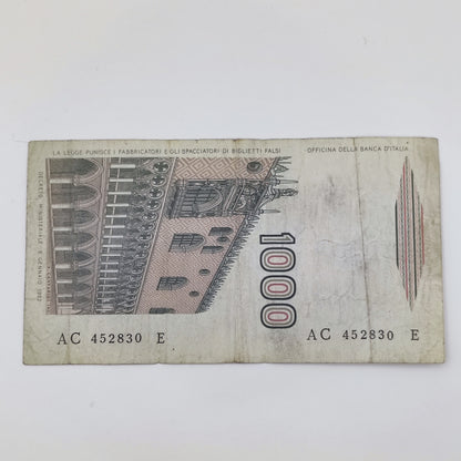 1984 Italy 1000 Lire, Ciampi & Stefani, AC Prefix