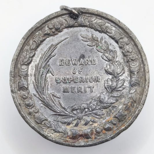 Large Victorian Medal - Reward for Superior Merit, for Perfect Attendance