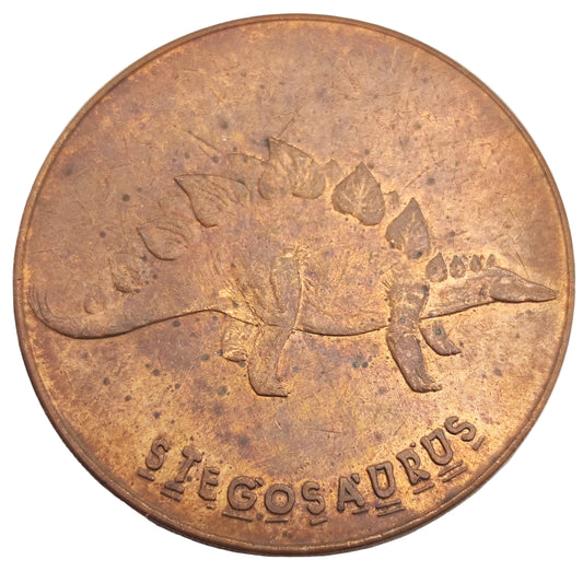 1997 UK Tetley's Lost World: Jurassic Park Promotional Medallion - Stegosaurus