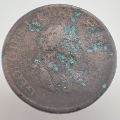 1799 UK 1/2 Penny, George III 3rd Issue