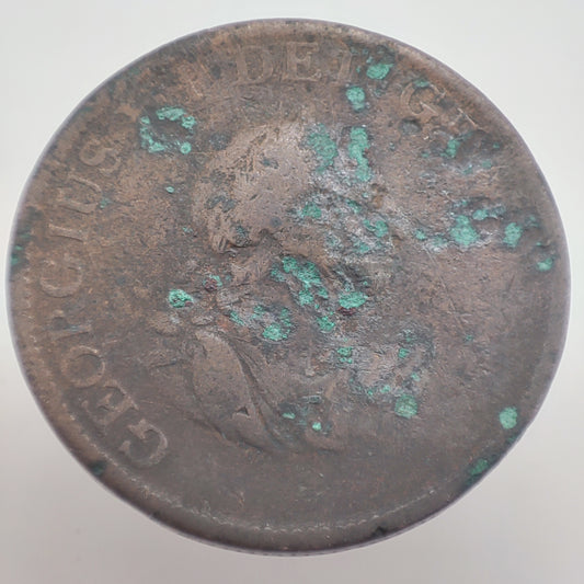 1799 UK 1/2 Penny, George III 3rd Issue