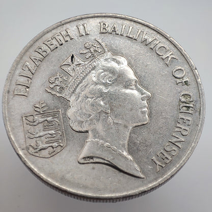 1986 Guernsey 10 Pence - Large Type FAO