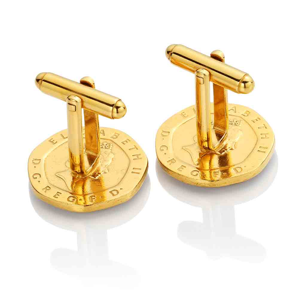 Twenty Pence (1982-2007) - Enamelled Coin Cufflinks