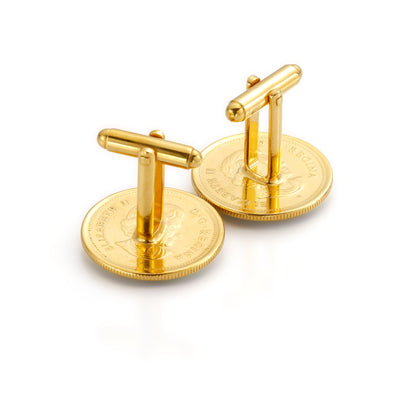 Canadian 25 Cent - Enamelled Coin Cufflinks
