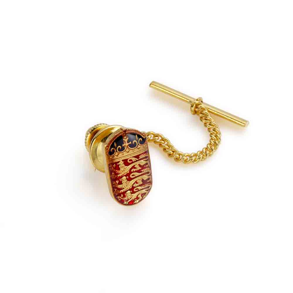 Shilling Shield - Enamelled Coin Tie Pin